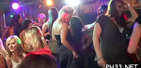  Yong gals in club are happy to fuck